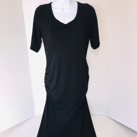 motherhood maternity black maxi dress